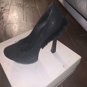 Ysl goat fur pumps